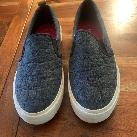Sperry Memory Foam slip on sneaker in denim - Picture 2 of 4